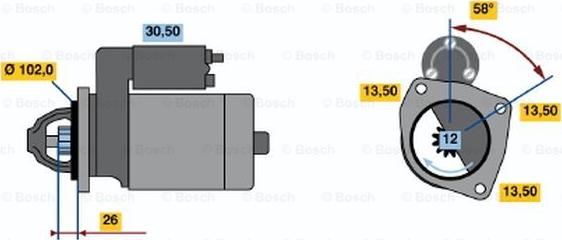 BOSCH 0 986 018 641 - Starteris adetalas.lv