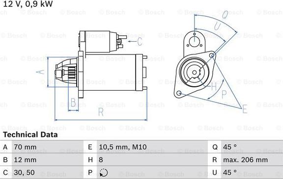 BOSCH 0 986 018 621 - Starteris adetalas.lv