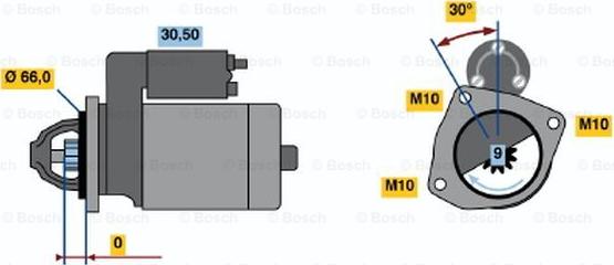 BOSCH 0 986 018 671 - Starteris adetalas.lv