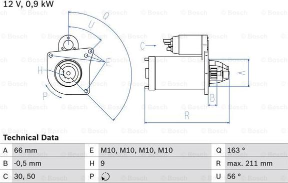 BOSCH 0 986 018 360 - Starteris adetalas.lv