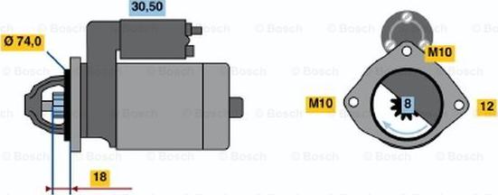 BOSCH 0 986 018 721 - Starteris adetalas.lv