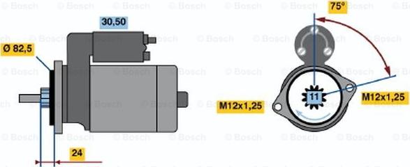 BOSCH 0 986 013 991 - Starteris adetalas.lv