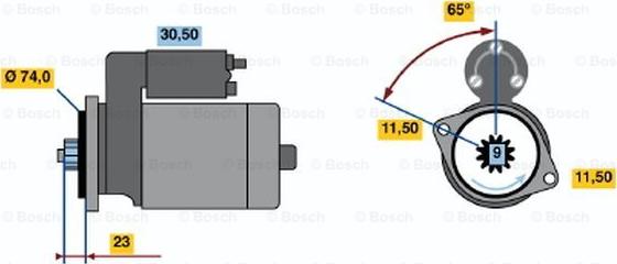 BOSCH 0 986 013 981 - Starteris adetalas.lv