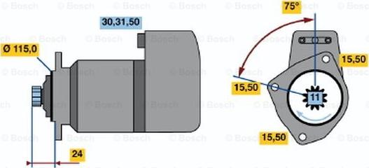 BOSCH 0 986 013 440 - Starteris adetalas.lv