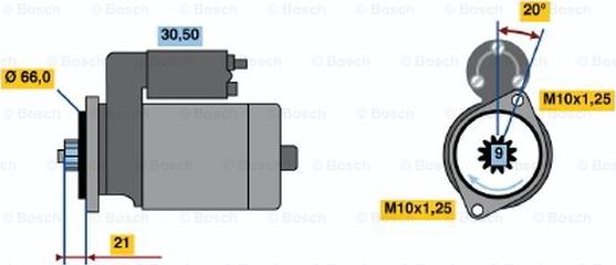 BOSCH 0 986 013 541 - Starteris adetalas.lv