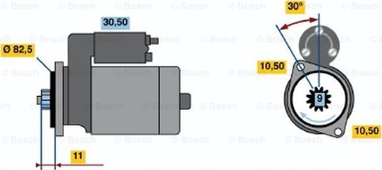 BOSCH 0 986 013 551 - Starteris adetalas.lv