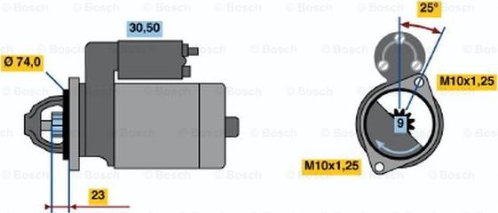 BOSCH 0 986 013 531 - Starteris adetalas.lv