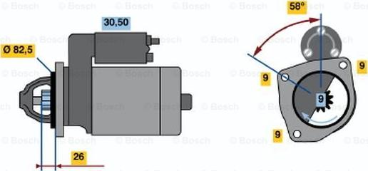 BOSCH 0 986 013 640 - Starteris adetalas.lv