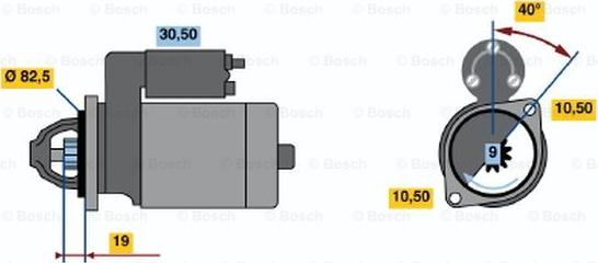 BOSCH 0 986 013 100 - Starteris adetalas.lv