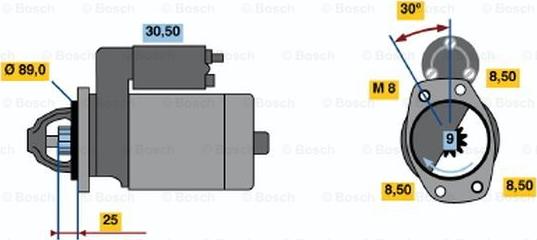 BOSCH 0 986 013 811 - Starteris adetalas.lv