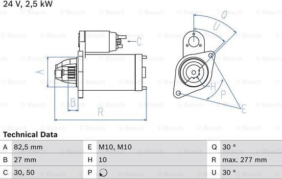 BOSCH 0 986 013 390 - Starteris adetalas.lv