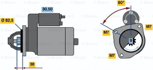 BOSCH 0 986 013 791 - Starteris adetalas.lv