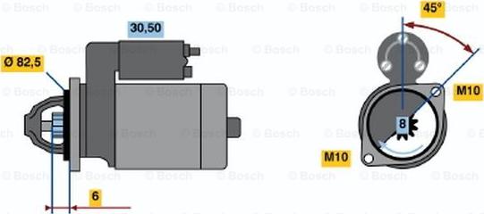 BOSCH 0 986 012 911 - Starteris adetalas.lv