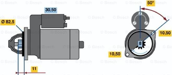 BOSCH 0 986 012 931 - Starteris adetalas.lv