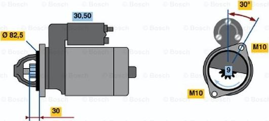 BOSCH 0 986 012 410 - Starteris adetalas.lv