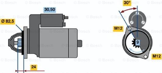 BOSCH 0 986 012 690 - Starteris adetalas.lv