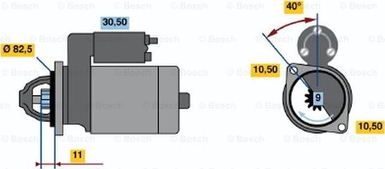 BOSCH 0 986 012 101 - Starteris adetalas.lv