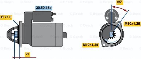 BOSCH 0 986 012 171 - Starteris adetalas.lv