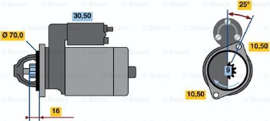 BOSCH 0 986 012 241 - Starteris adetalas.lv