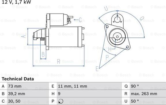 BOSCH 0 986 017 440 - Starteris adetalas.lv