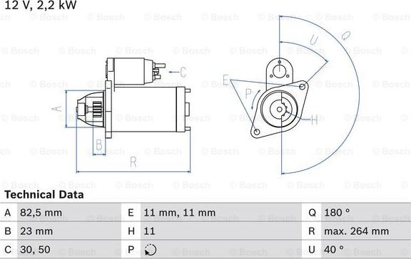 BOSCH 0 986 017 430 - Starteris adetalas.lv