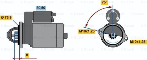 BOSCH 0 986 017 561 - Starteris adetalas.lv