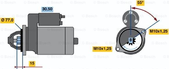 BOSCH 0 986 017 651 - Starteris adetalas.lv