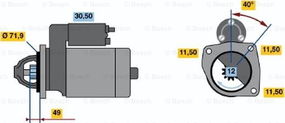 BOSCH 0 986 017 681 - Starteris adetalas.lv