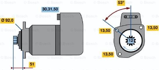 BOSCH 0 986 017 050 - Starteris adetalas.lv