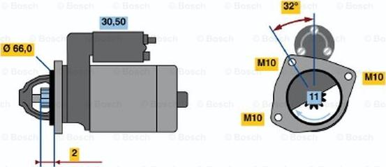 BOSCH 0 986 017 391 - Starteris adetalas.lv