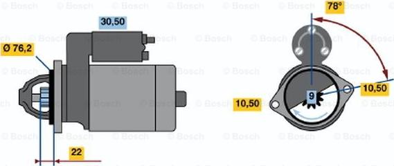 BOSCH 0 986 017 330 - Starteris adetalas.lv