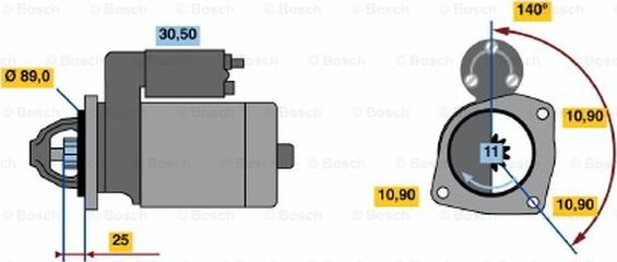 BOSCH 0 986 017 290 - Starteris adetalas.lv