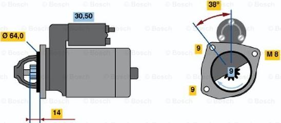 BOSCH 0 986 017 781 - Starteris adetalas.lv