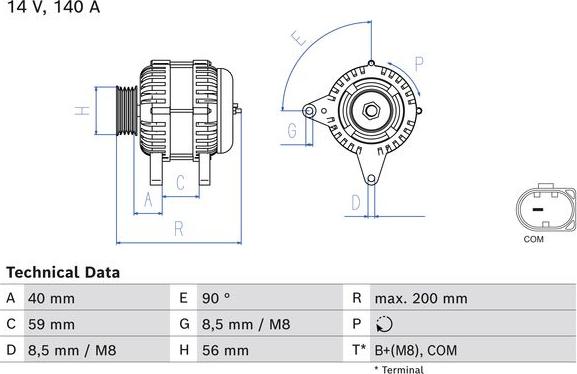 BOSCH 0 986 085 040 - Ģenerators adetalas.lv