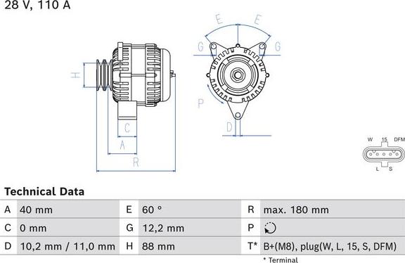 BOSCH 0 986 085 280 - Ģenerators adetalas.lv