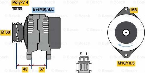 BOSCH 0 986 080 940 - Ģenerators adetalas.lv