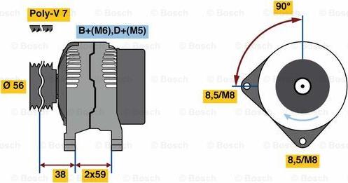 BOSCH 0 986 080 950 - Ģenerators adetalas.lv