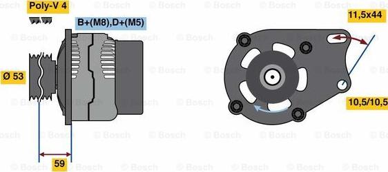 BOSCH 0 986 080 540 - Ģenerators adetalas.lv