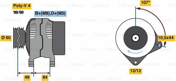 BOSCH 0 986 080 550 - Ģenerators adetalas.lv