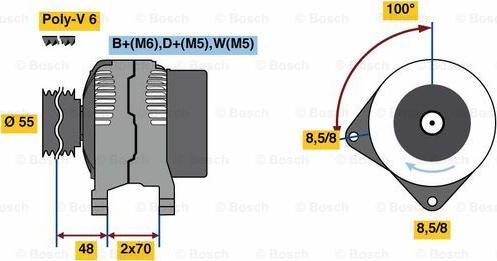 BOSCH 0 986 080 510 - Ģenerators adetalas.lv