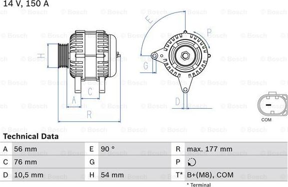 BOSCH 0 986 080 580 - Ģenerators adetalas.lv