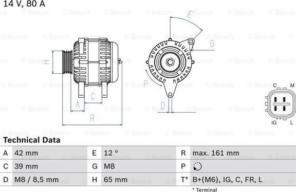 BOSCH 0 986 080 570 - Ģenerators adetalas.lv