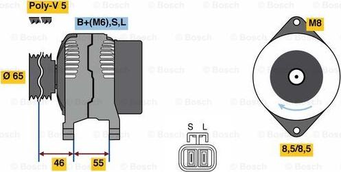 BOSCH 0 986 080 690 - Ģenerators adetalas.lv