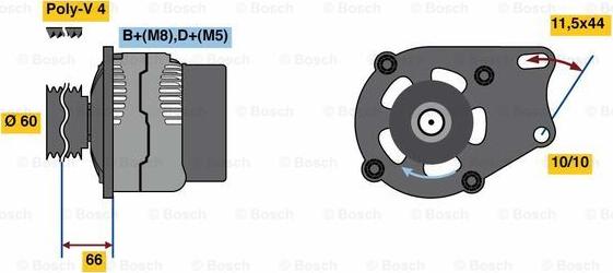 BOSCH 0 986 080 670 - Ģenerators adetalas.lv