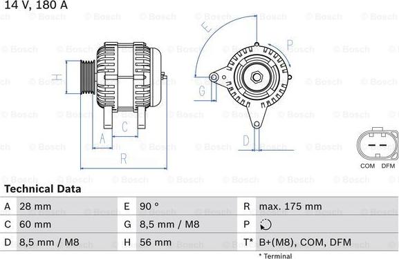 BOSCH 0 986 080 090 - Ģenerators adetalas.lv