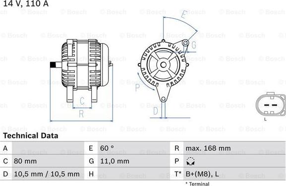 BOSCH 0 986 080 060 - Ģenerators adetalas.lv