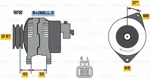 BOSCH 0 986 080 020 - Ģenerators adetalas.lv