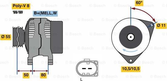 BOSCH 0 986 080 070 - Ģenerators adetalas.lv