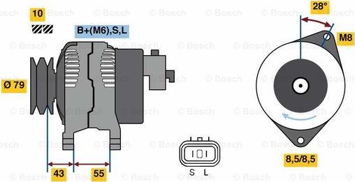 BOSCH 0 986 080 130 - Ģenerators adetalas.lv