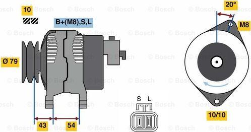 BOSCH 0 986 080 840 - Ģenerators adetalas.lv